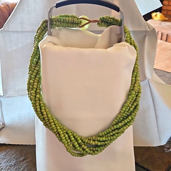 Gorgeous sage green handmade beaded choker. Worn 2xs only. Like new.💚 - Picture 1 of 7